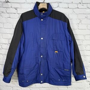 Vintage Mighty Mac Parka Men's Size L Color Block Ski Jacket Fleece Lined